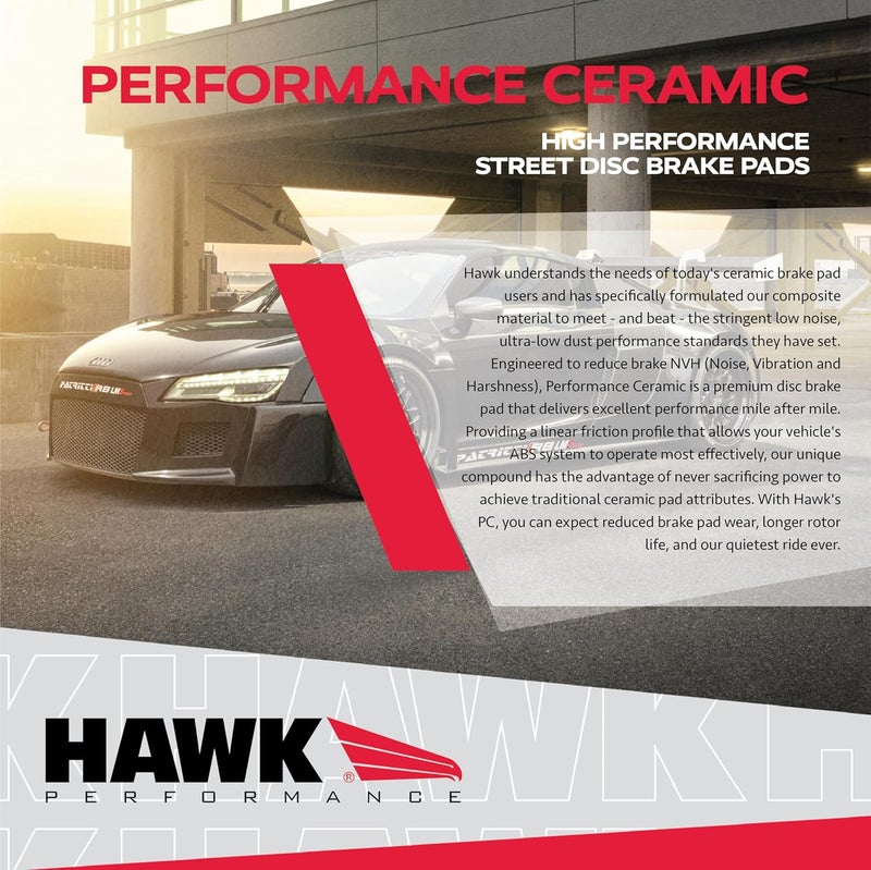 HAWK PERFORMANCE HB557Z.545 Performance Ceramic Street Brake Pads - Image 2