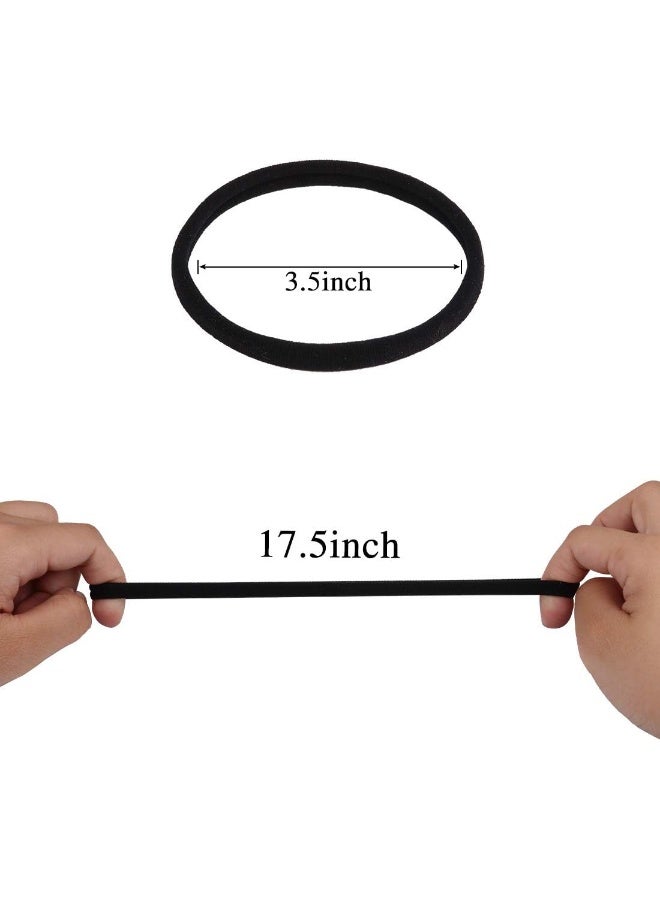 XIMA 40 Pack Black DIY Nylon Headbands, Baby And Newborn Ealstic Hair Bands for Baby Girls Hair Accessories(Black-40pcs) - Image 2