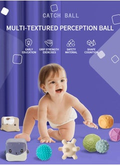 GROIC Baby Sensory Ball Set Touch Hand Ball Toy Soft Squeeze Ball, Colorful Squeeze Ball, Water Bath Toy and Stress Relief Ball Set, Textured Hand Ball Sensory Toy  - Image 2