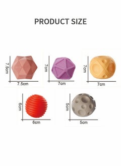 GROIC Baby Sensory Ball Set Touch Hand Ball Toy Soft Squeeze Ball, Colorful Squeeze Ball, Water Bath Toy and Stress Relief Ball Set, Textured Hand Ball Sensory Toy  - Image 5