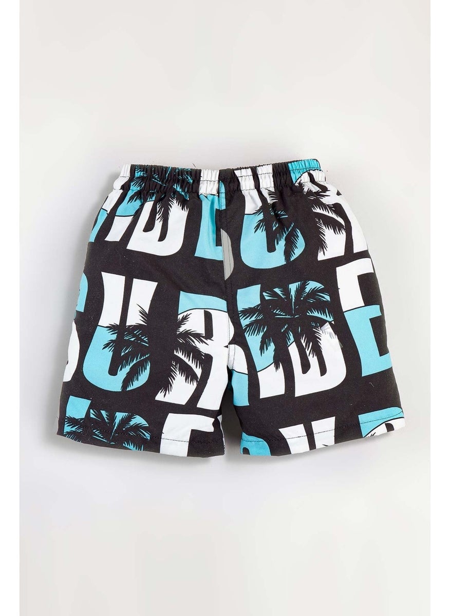 Gold Class Kidswear Palm Printed Water Repellent Men's Swim Shorts  - Image 1