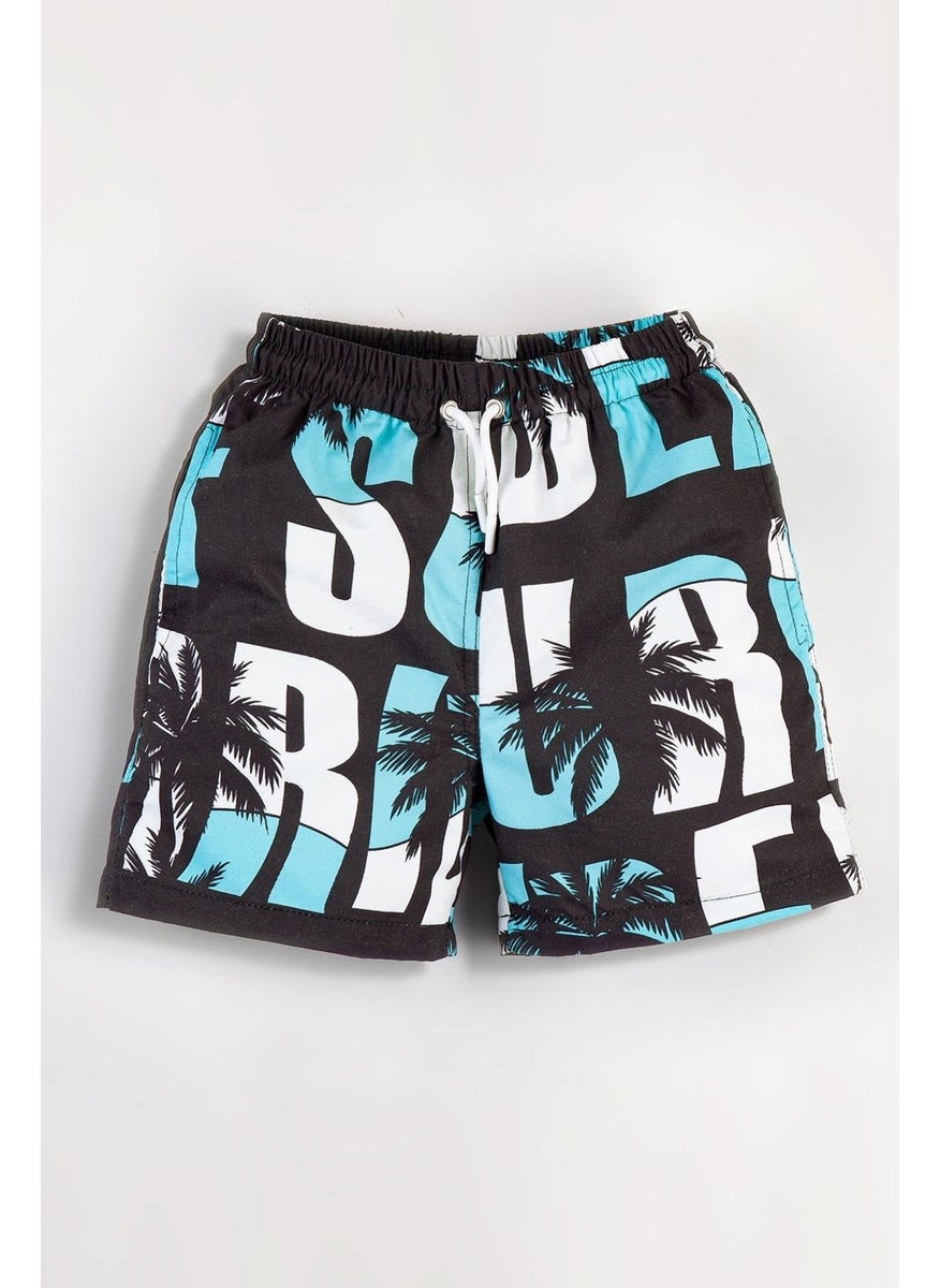 Gold Class Kidswear Palm Printed Water Repellent Men's Swim Shorts  - Image 2