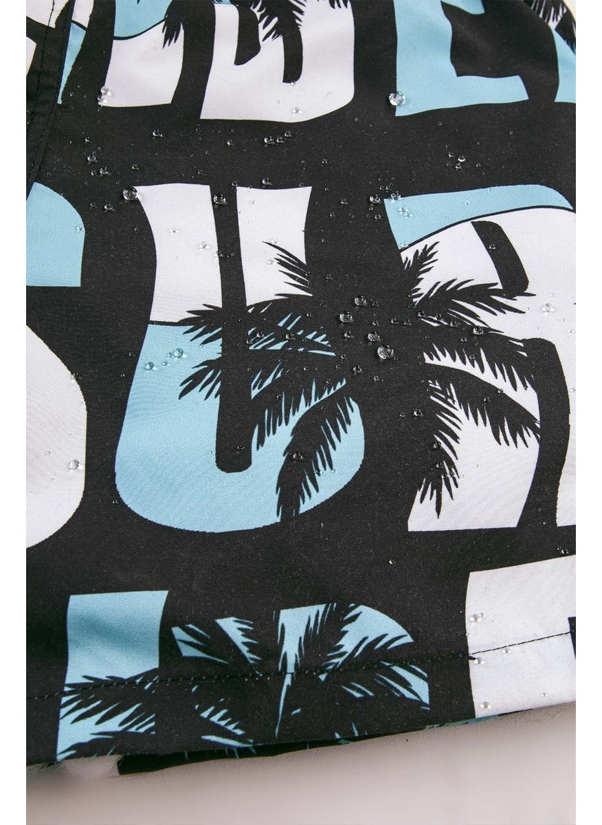 Gold Class Kidswear Palm Printed Water Repellent Men's Swim Shorts  - Image 4