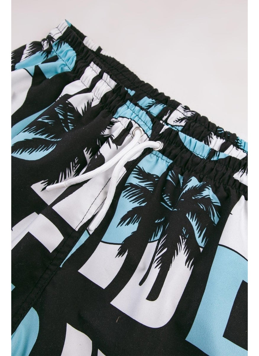 Gold Class Kidswear Palm Printed Water Repellent Men's Swim Shorts  - Image 3