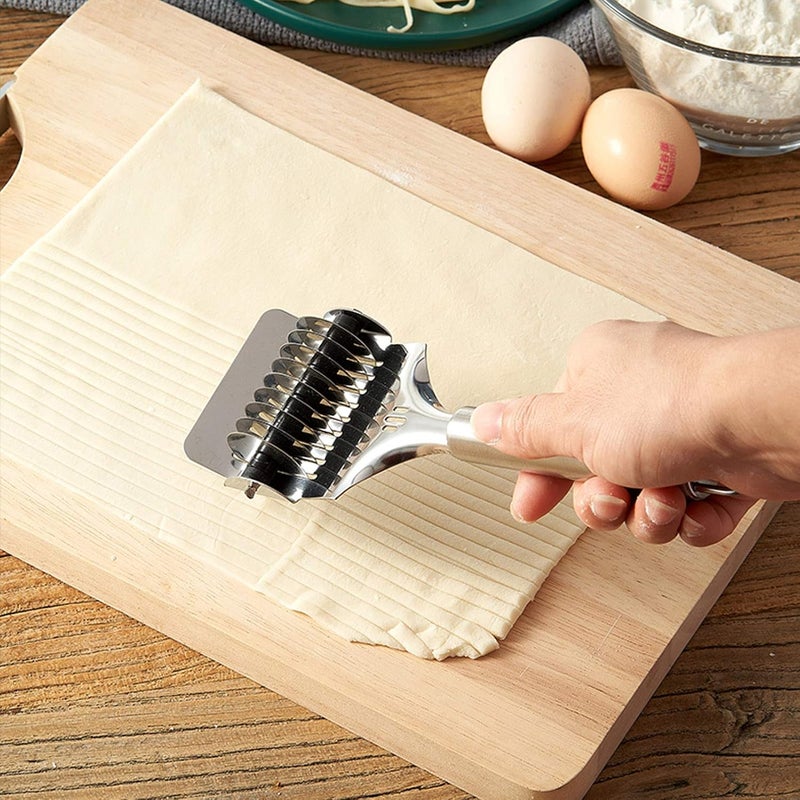 ONESWI Pasta Noodle CutterHigh Grade Stainless Steel Pasta Spaghetti Maker Noodle Lattice RollerDough Cutter Mincer Kitchen Cooking Tools - Image 4