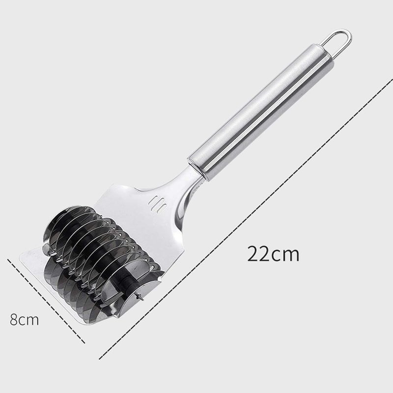 ONESWI Pasta Noodle CutterHigh Grade Stainless Steel Pasta Spaghetti Maker Noodle Lattice RollerDough Cutter Mincer Kitchen Cooking Tools - Image 2