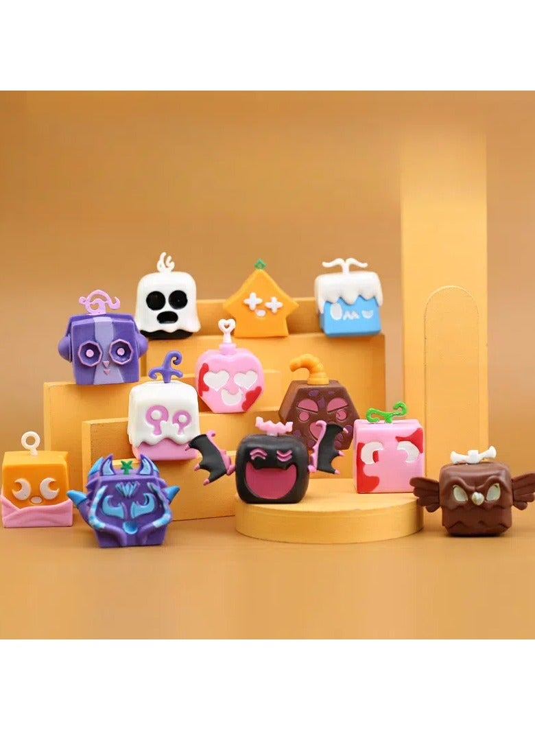 عام مجموعة فواكه الركود: مجموعة يدوية من 12 قطعة من دمى المكتب الكرتونية، نماذج كرتونية، ألعاب موضة، نماذج شخصيات PVC، ألعاب، هدايا قابلة للجمع، ألعاب كرتونية مبتكرة، هدايا أعياد الميلاد والعطلات - Image 1