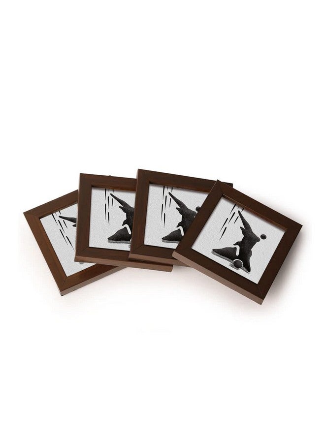 Paper Plane Design Tea Coffee Coaster Set Wooden Decorative Coasters Set. Home and Office Wooden Coasters Design 318 - Image 2