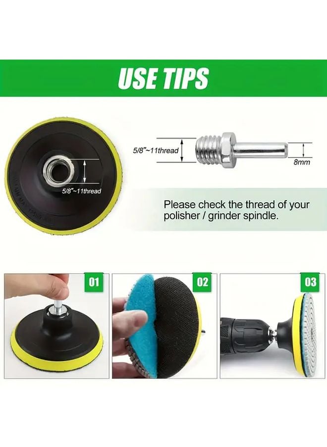 12 Pcs 4 Inch Diamond Polishing Pad Set With M14 Adapter For Concrete Marble Quartz - Image 5