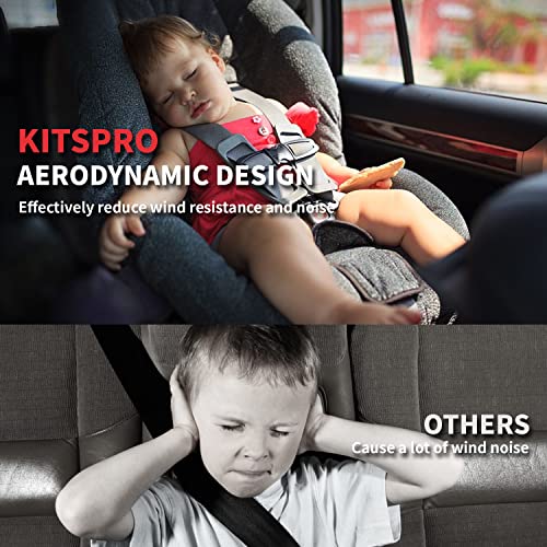 KitsPro 260lb Roof Rack Cross Bars for 2022-2024 Jeep Grand Cherokee, 2021-2024 Grand Cherokee L, Matte Black Heavy Duty Aluminum Cargo Crossbar (ONLY FIT Factory Flushed Side Rails) - Image 3