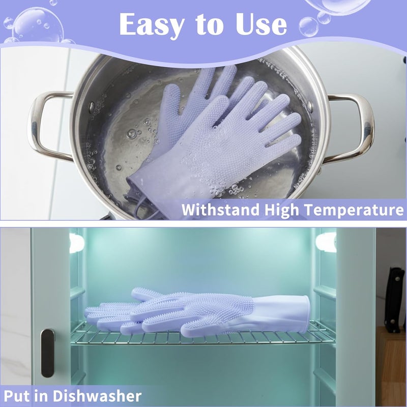 Pet Grooming Gloves - Silicone Dog Washing Gloves with Enhanced Five Finger Design - Image 4