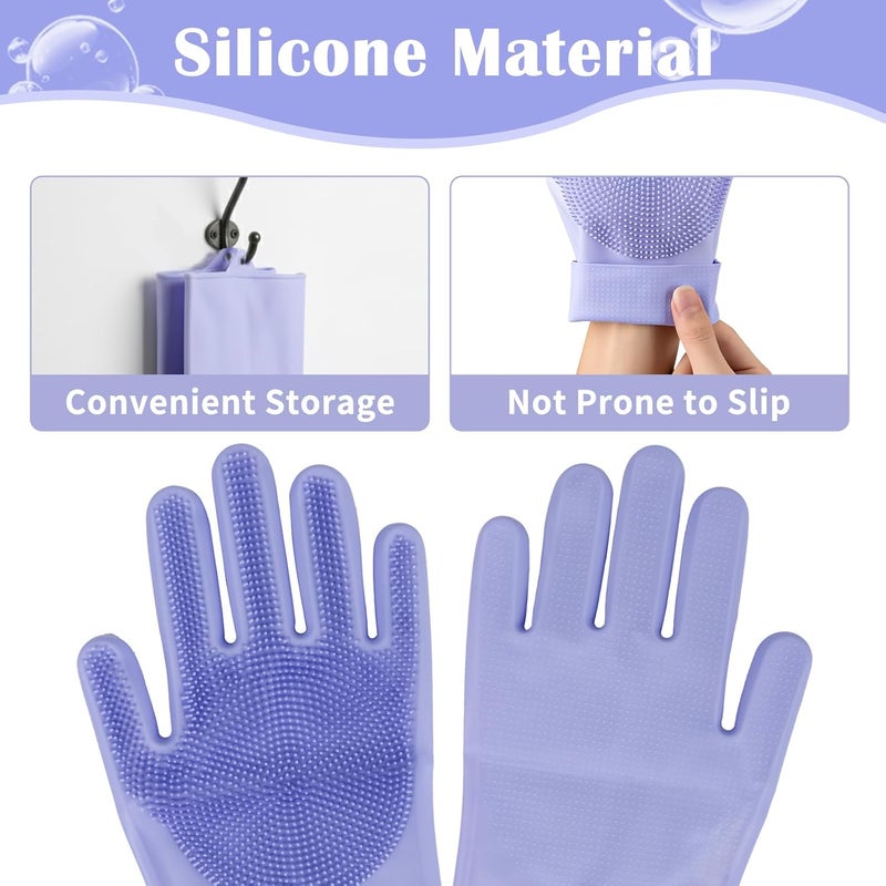 Pet Grooming Gloves - Silicone Dog Washing Gloves with Enhanced Five Finger Design - Image 3