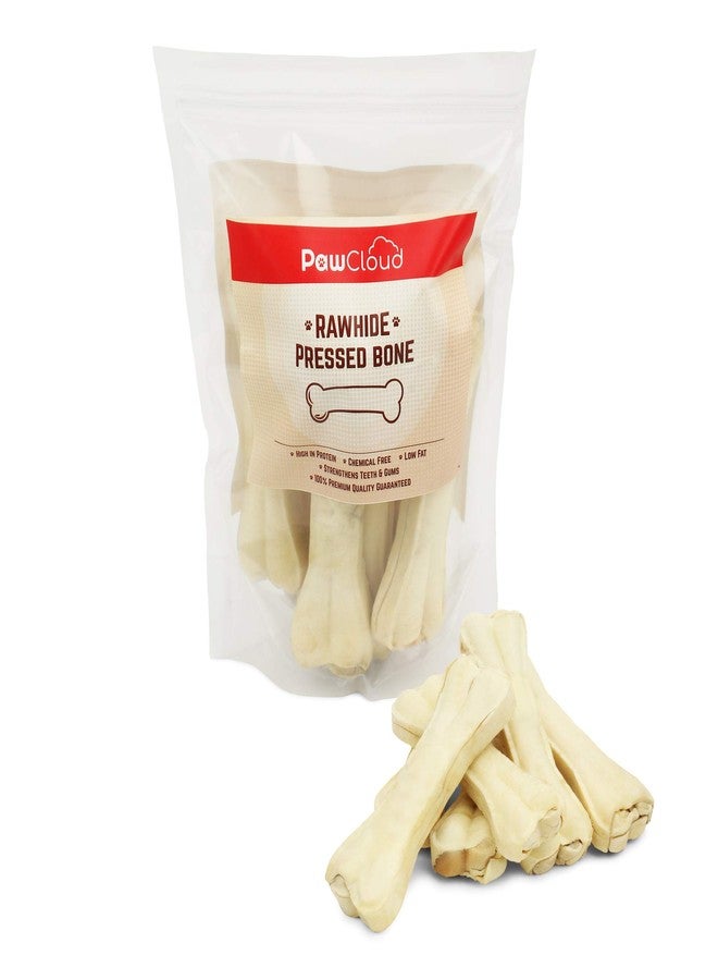 PawCloud Rawhide Pressed Dog Chew Bone, Dog Bone Treat, 5 Inches, 1 Kg (Approx 14 Pieces) - Image 1