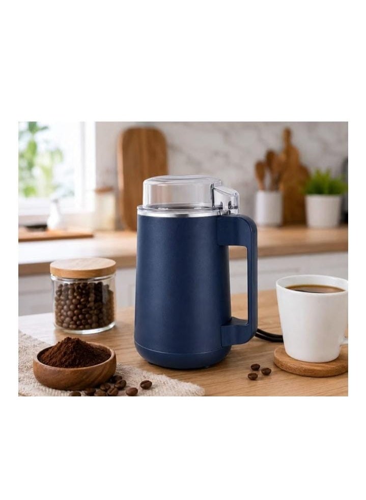 Multifunctional electric grain and spice grinder; coffee grinder featuring stainless steel blades and a transparent lid; suitable for coffee beans, nuts, spices, grains, and herbs. - Image 5