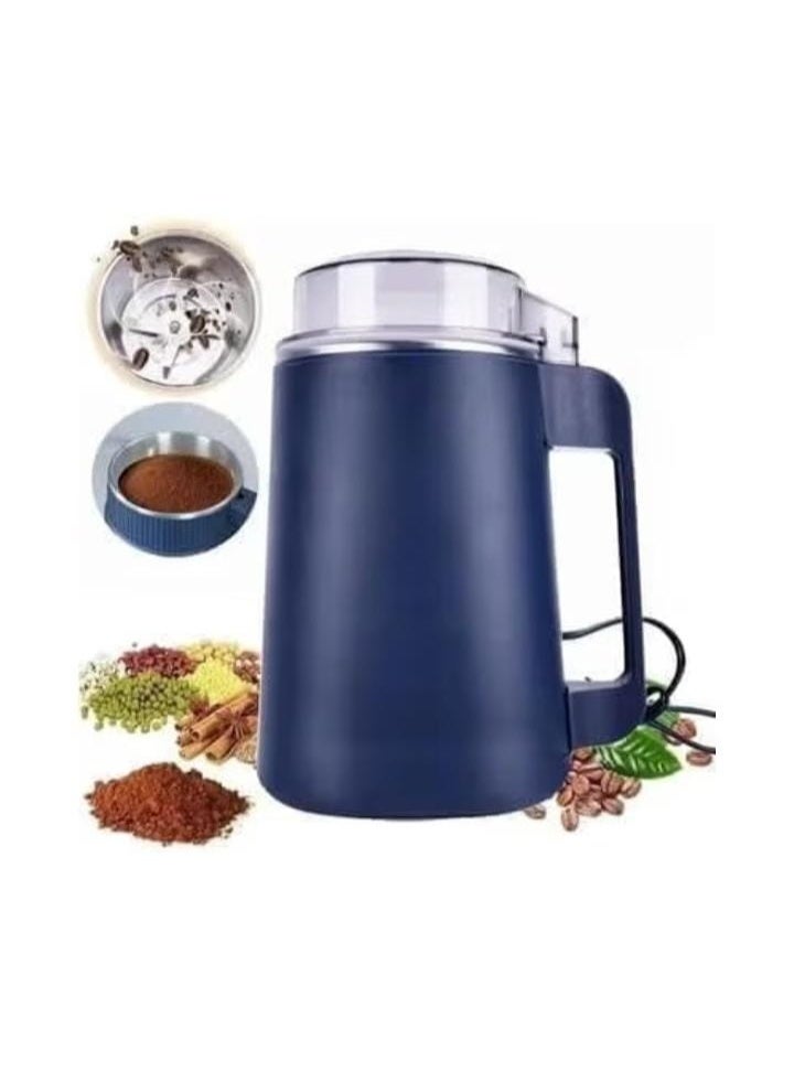 Multifunctional electric grain and spice grinder; coffee grinder featuring stainless steel blades and a transparent lid; suitable for coffee beans, nuts, spices, grains, and herbs. - Image 4