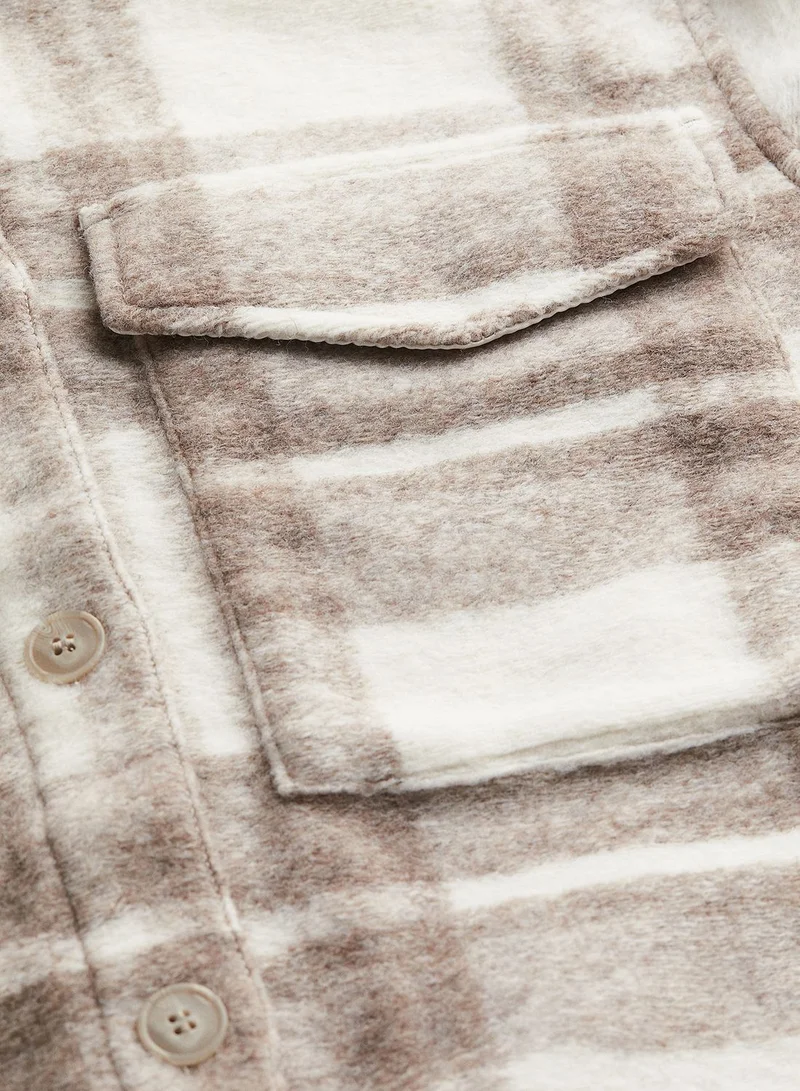 H&M Checked Button Jacket