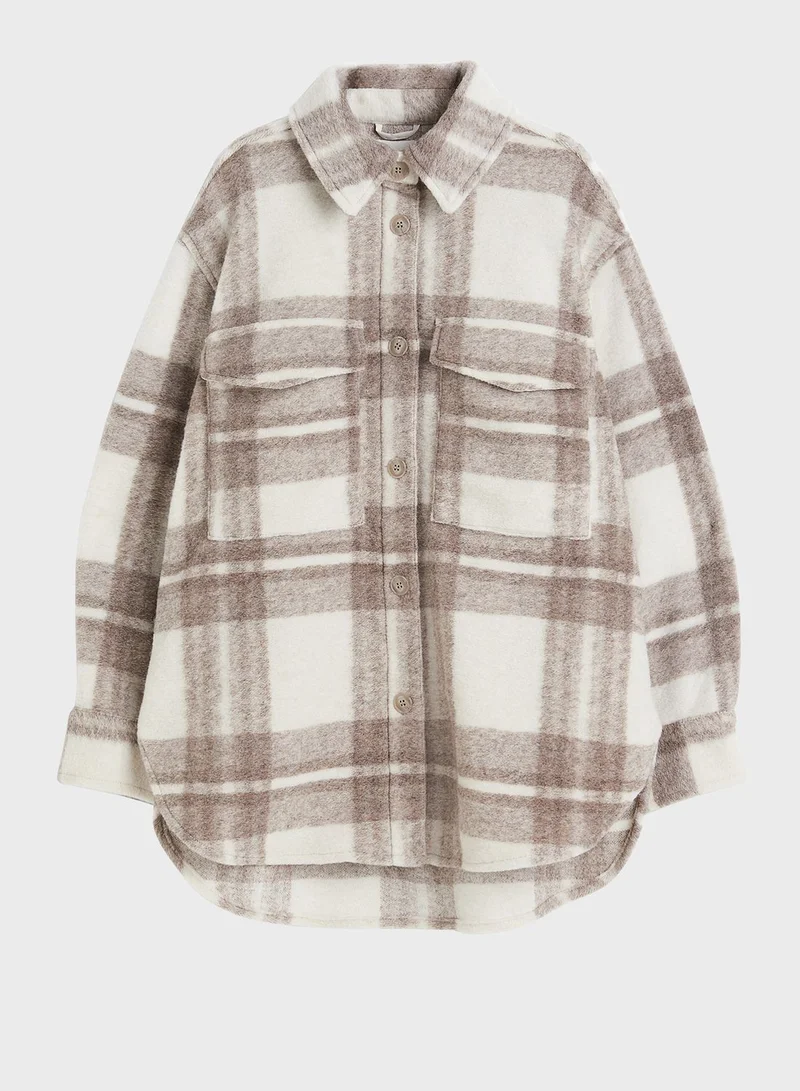 H&M Checked Button Jacket