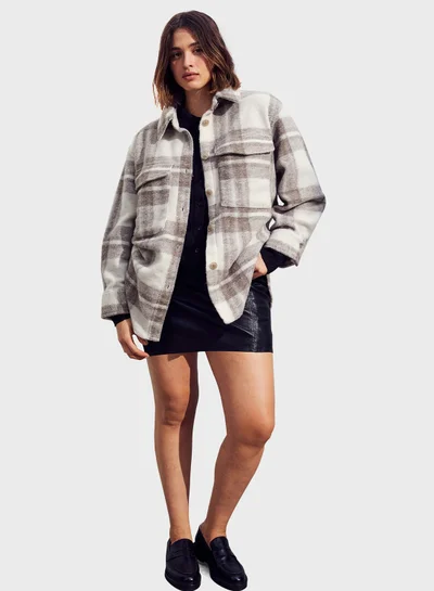 اتش اند ام Checked Button Jacket