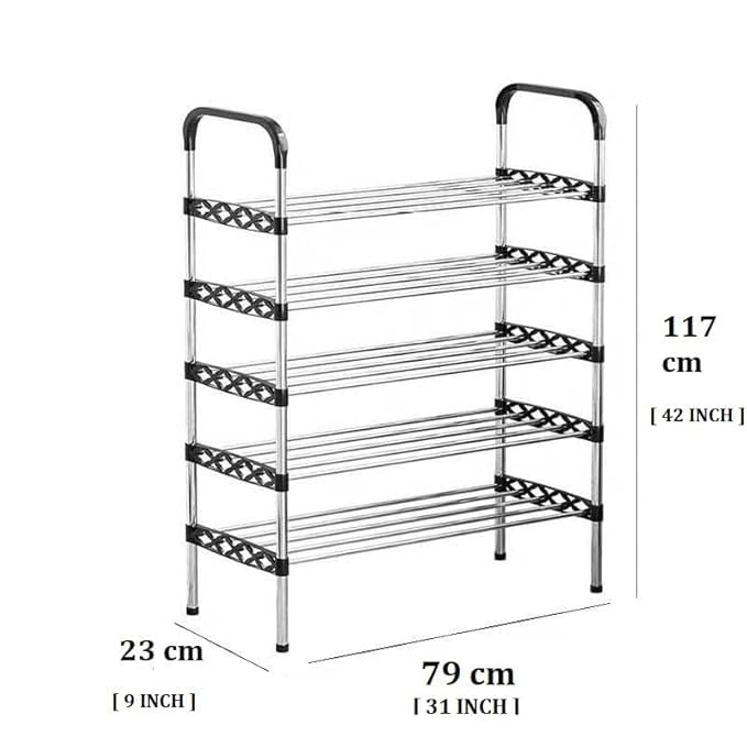 IMUU Folding Shoe Storage Organizer Cabinet, Space-Saving Adjustable Shoe Stand Free-Standing Organizer, Easy Assembly Sturdy Shoe Tower for Heels/Slippers/Boots (Big = 42 x 31 x 79 inch) - Image 2