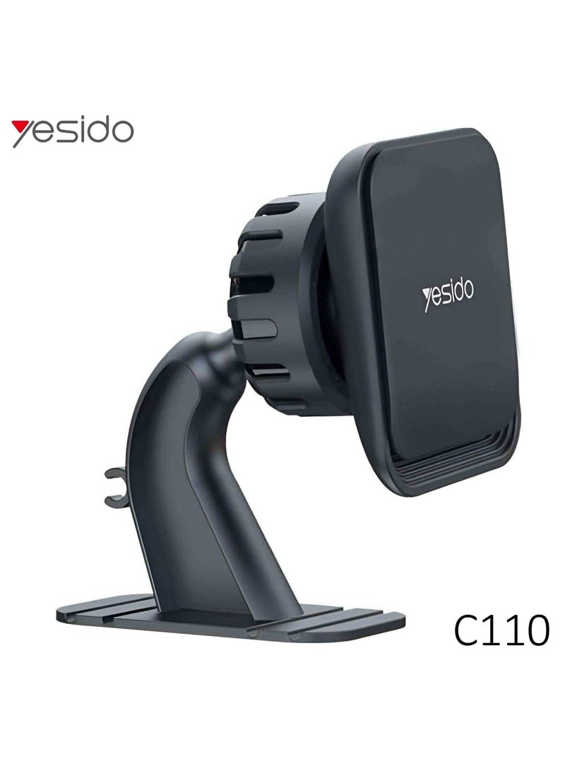 Yesido C110 Magnetic 360° Universal Car Dashboard Phone Holder – Strong Magnetic Grip, Adjustable Viewing Angle, Secure Mount for iPhone, Samsung, and Other Smartphones – Easy Installation - Image 1