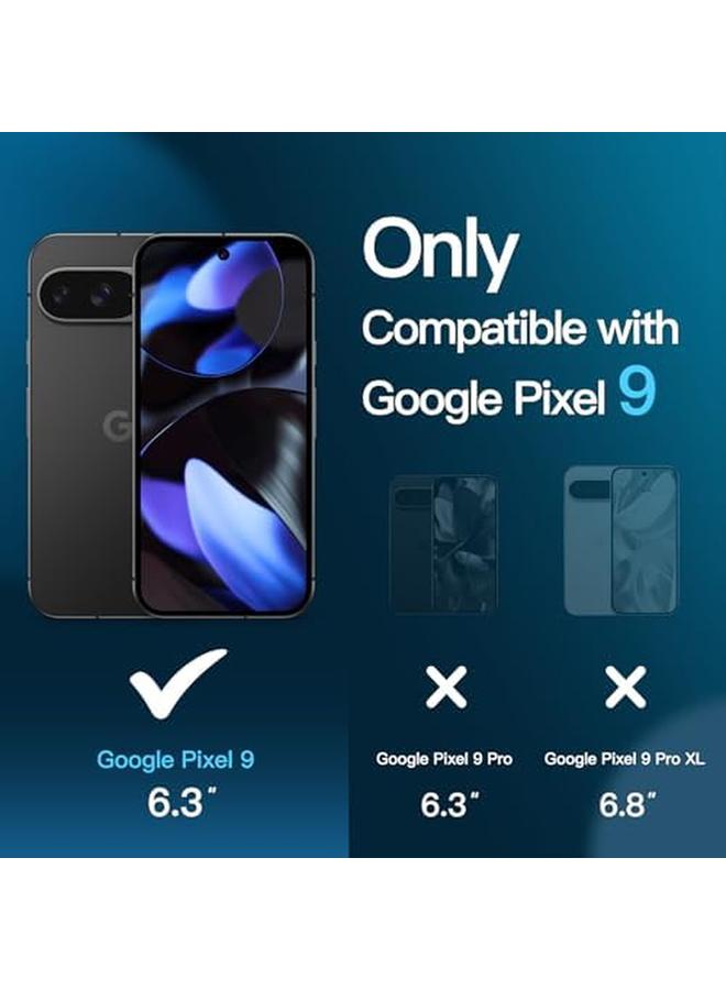 جي تيك واقي شاشة لهاتف Google Pixel 9 مع واقي عدسة الكاميرا أداة تركيب سهلة، متوافق مع بصمات الأصابع، غشاء زجاجي مقوى عالي الوضوح شفاف، عبوتان لكل منهما - Image 2