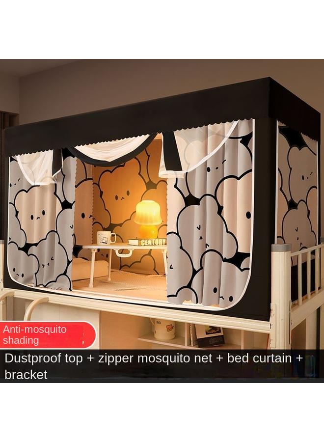 Bluejw Bracket Bed Curtain Shading Curtain Integrated Dormitory Mosquito Net 2023 With Winding Curtain Upper And Lower Burds High And Low Burds Student Burds - Image 1