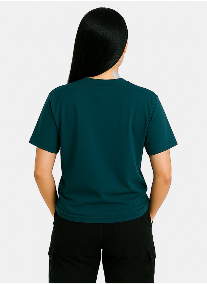 Street 15 UNISEX BASIC OVERSIZED DEEP TEAL T-SHIRT  - Image 4
