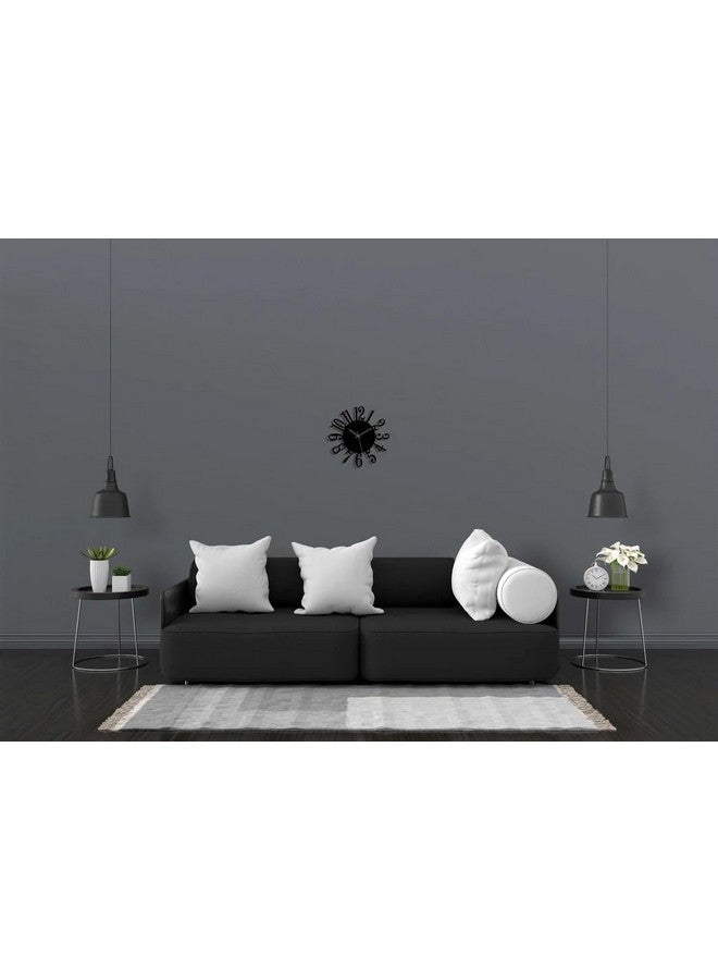 Hometrix Wall Clock Morden Metal & Wooden Wall Clock for Living Room Bedroom Office Kitchen Stylish Wall Clock for Home and Hall Designer Big Size Modern Decoration Clock (40 CM) DA-102 - Image 3
