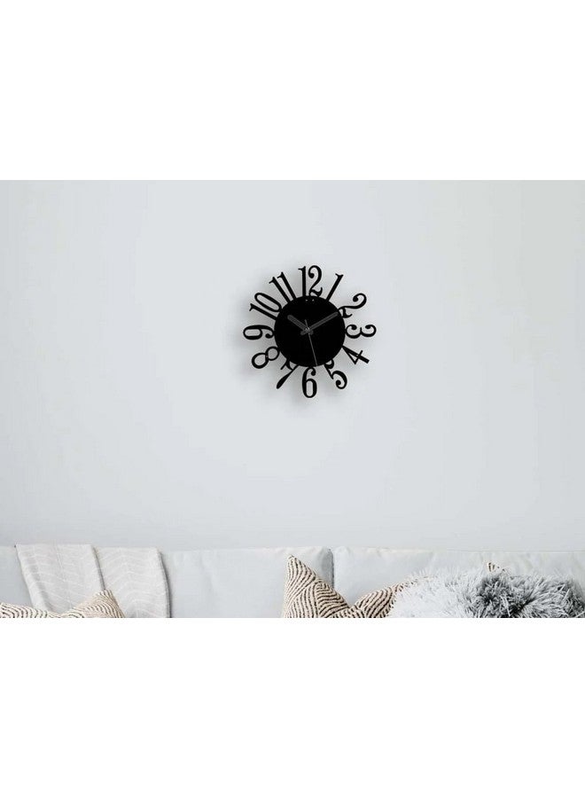 Hometrix Wall Clock Morden Metal & Wooden Wall Clock for Living Room Bedroom Office Kitchen Stylish Wall Clock for Home and Hall Designer Big Size Modern Decoration Clock (40 CM) DA-102 - Image 1