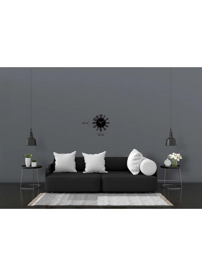Hometrix Wall Clock Morden Metal & Wooden Wall Clock for Living Room Bedroom Office Kitchen Stylish Wall Clock for Home and Hall Designer Big Size Modern Decoration Clock (40 CM) DA-102 - Image 4