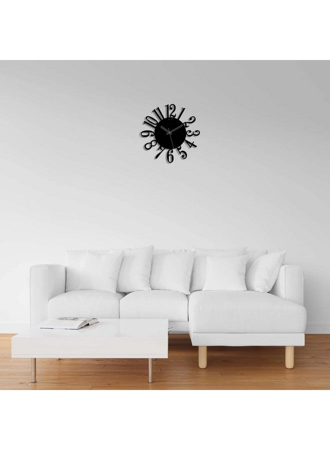 Hometrix Wall Clock Morden Metal & Wooden Wall Clock for Living Room Bedroom Office Kitchen Stylish Wall Clock for Home and Hall Designer Big Size Modern Decoration Clock (40 CM) DA-102 - Image 2