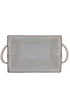 Generic Polyester Storage Basket organizer coved with fabric - Brown  - Image 3