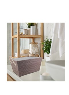 Generic Polyester Storage Basket organizer coved with fabric - Brown  - Image 5