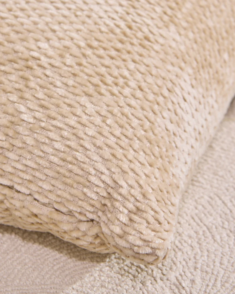 REDTAG Beige Chenille Velvet Cushion