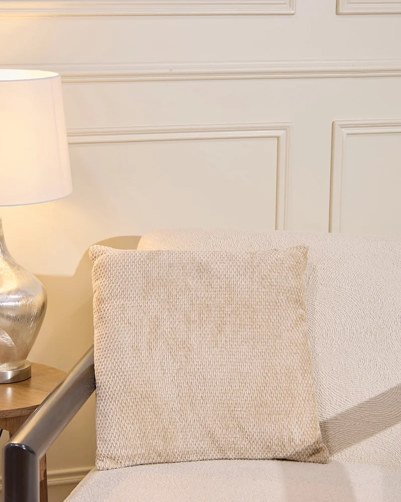 REDTAG Beige Chenille Velvet Cushion