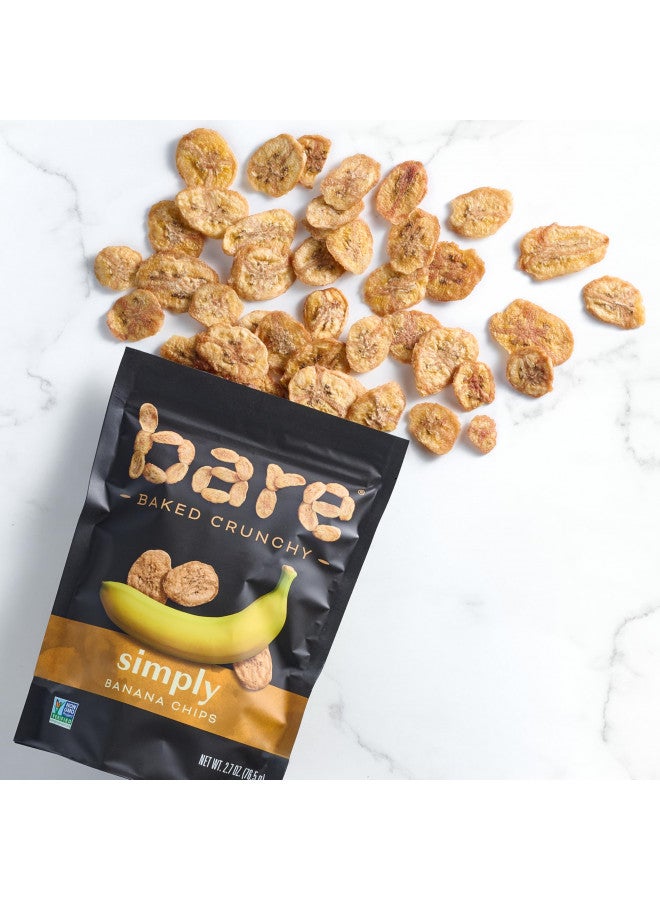 Bare Bare Baked Crunchy Banana Chips, Simply Banana, Gluten Free, 2.7 Ounce Bag, 6 Count  - Image 4