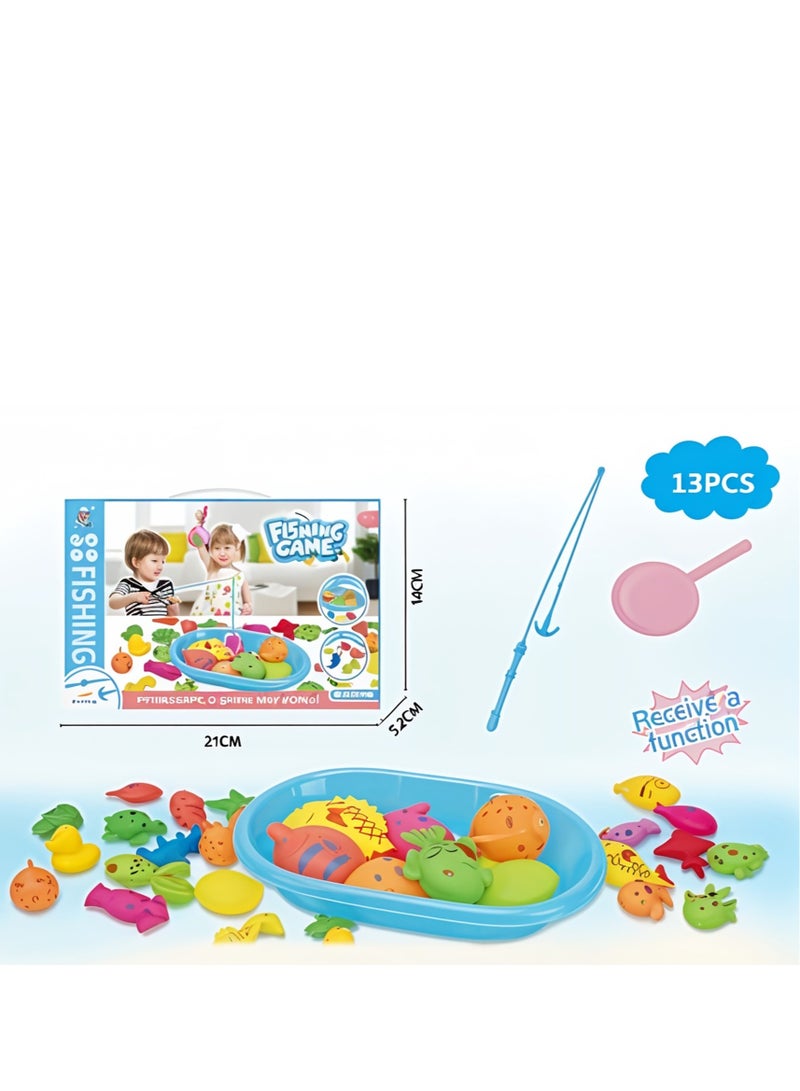 كيكو مجموعة صيد السمك المعبأة في صندوق مكون من 13 قطعة ألعاب صيد السمك المغناطيسية - Image 2