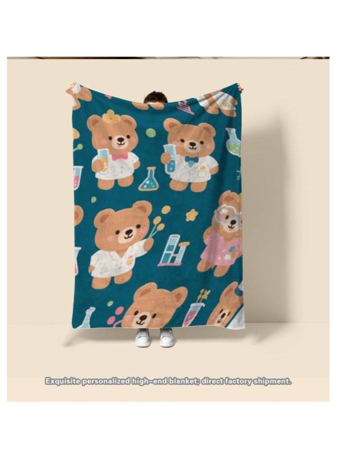 general Children's or student cartoon flannel thin blanket (warm and comfortable, suitable for sleep, games) 100cm*150cm - Image 1