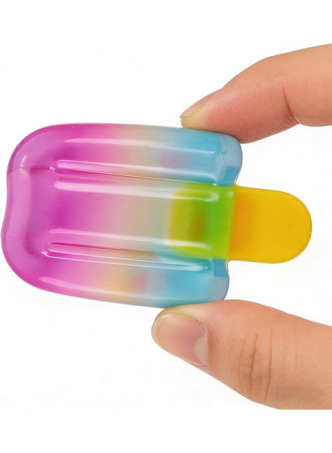 Ice Cream Squishy Toy Soft PU Foam Slow Rising Squeeze Stress Relief Toy for Kids & Adults, Summer Sensory Fidget Toy, Popsicle Design, Anxiety Relief, Party Favor, 1 Piece - Image 2