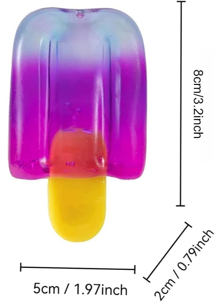 Ice Cream Squishy Toy Soft PU Foam Slow Rising Squeeze Stress Relief Toy for Kids & Adults, Summer Sensory Fidget Toy, Popsicle Design, Anxiety Relief, Party Favor, 1 Piece - Image 5