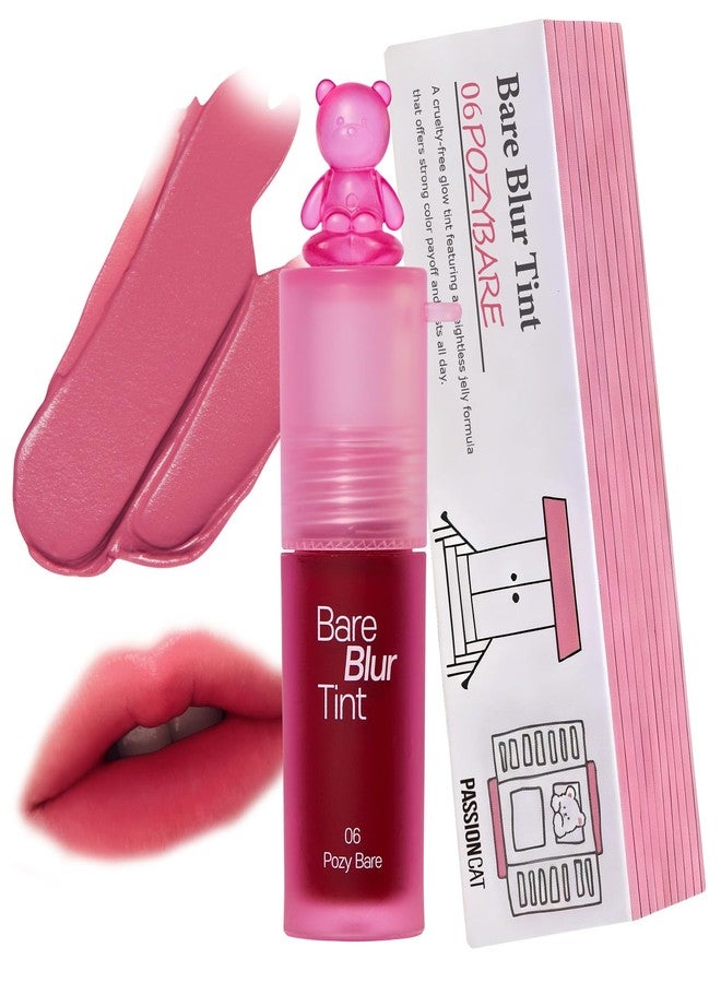 PASSIONCAT Lip Stain, 2-in-1 Matte Lip Stain & Cheek Tint - Pillowy Soft, Long-Lasting, Blurring Effect, Transfer-Resistant, Cream-to-Powder Formula (06# POZY BARE) - Image 2