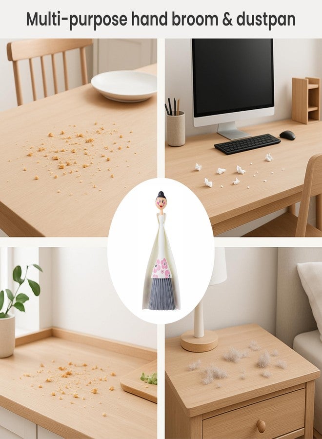 Vigar Mini Broom and Dustpan Set, Small Broom and Dustpan Set for Dust, Pet Hair, Car, and Crumb, Perfect for Home and Camping Essentials, White - Image 5