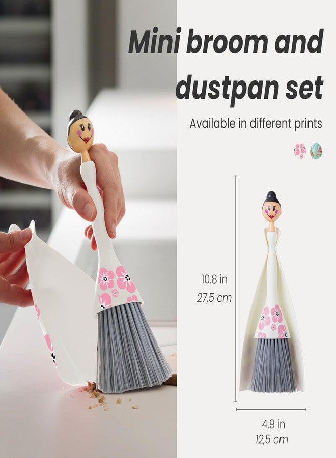 Vigar Mini Broom and Dustpan Set, Small Broom and Dustpan Set for Dust, Pet Hair, Car, and Crumb, Perfect for Home and Camping Essentials, White - Image 2