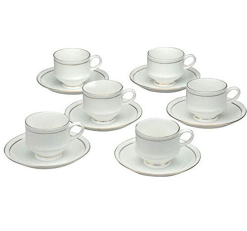Home-Cart Homecart Home Decor Tableware Serving Tea Cups Coffee Cups Set of 6 Cups and Saucers - Image 3