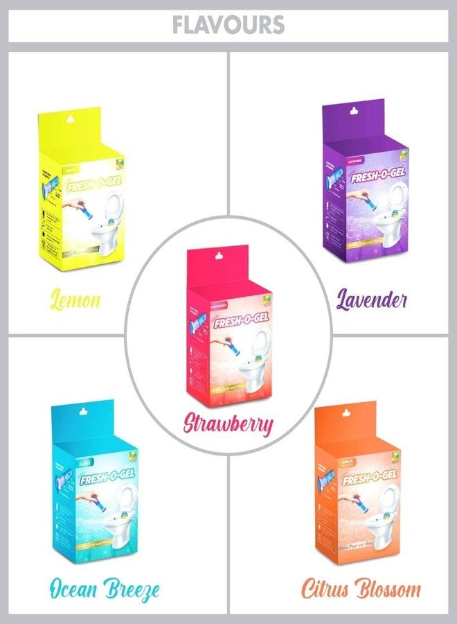 GERIX جل تنظيف المرحاض من جيريكس، برائحة الزهور، منظف للحمام، معطر للمرحاض، معطر جو لإزالة الروائح الكريهة، عبوات إعادة تعبئة تدوم طويلاً، جل متعدد الألوان، عبوة من قطعة واحدة - Image 5