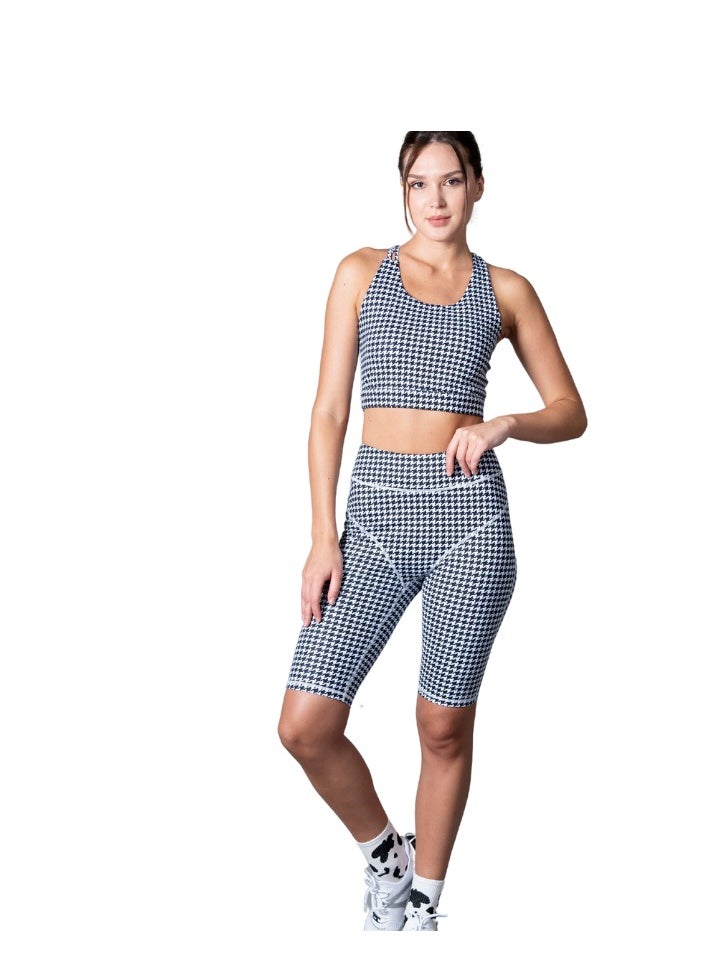 Mei Lifestyle Women's Crop Top With High Waist Shorts Active Wear Set  - Image 1