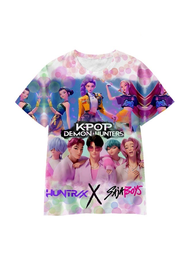 general تي شيرت كيبوب صيادي الشياطين الكاجوال الفضفاض هدية للعائلة والأصدقاء - Image 1