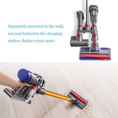 Charlux Accessory Holder Compatible with Dyson V7 V8 V10 V11 V15 Gen5 Vacuum Cleaner Attachment Holder Docking Station Wall Mount, Grey, 1 Pack - Image 4