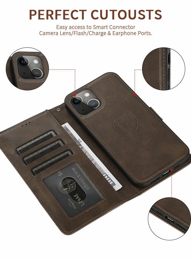 GROIC Cover for IPhone 14 Max 6.7 Inch Case,2-in-1 Wallet-Case Luxury Vegan Leather, Detachable Shockproof Phone Case, Card Slot Protection, 2-Way Flip Magnetic Stand - Image 2