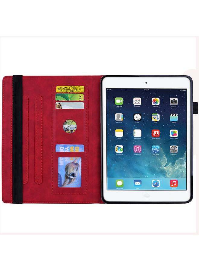 Zaboon Case For iPad Pro 9.7 inch Calf Pattern Double Folding Design Embossed Leather Case with Holder & Card Slots & Pen Slot & Elastic Band - Image 5